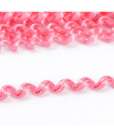 24 Inch 7 Pack Pink Passion Twist Hair - Water Wave Crochet Braiding Synthetic Hair Extensions for Black Women - Buy Online on GoSupps.com