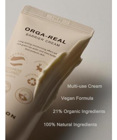  MIZON ORGA REAL BARRIER CREAM (100ml) Korean Skincare - Bio & Vegan Moisturizing Cream - Baobab Oil & Shea Butter - All in one cream Face & Body - Suitable for sensitive kin - Buy Online on GoSupps.com