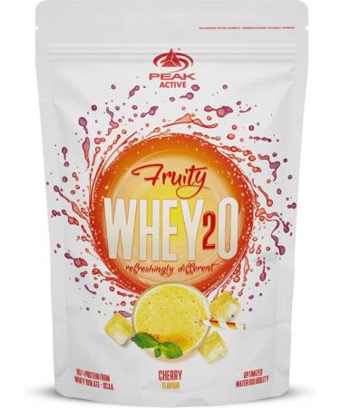 Peak fruity whey2o - 750g taste cherry i 25 portions i protein source: clear whey isolate + bcaa i perfect solubility i refreshment drink for muscle building