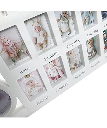 Baby Picture Frame - My First Year Memory Collage | Perfect First Birthday Gift | 12 Photos Gallery - Buy Online on GoSupps.com