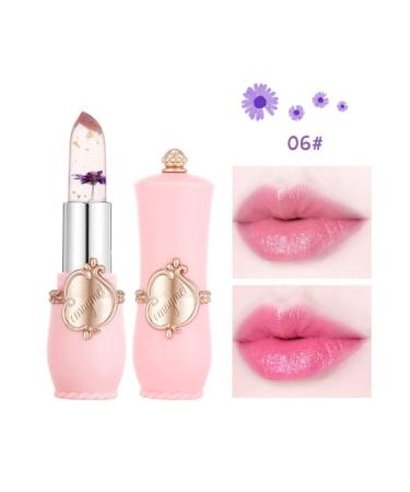 Paminify 2Pcs Jelly Clear Crystal Flower Magic Lipstick | Color Changing PH Temperature Tinted Lip Balm | Nourishing Moisturizing Lip Stick | Labial Magicos 03+06 - Buy Online on GoSupps.com