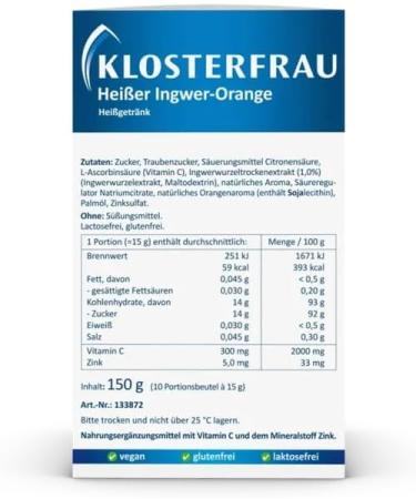 Klosterfrau Hot Ginger-Orange Tea - 4 x 10 Pieces | Boost Immunity & Soothe Cold | International Shipping - Buy Online on GoSupps.com