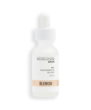 Revolution Skincare London 10% Niacinamide + 1% Zinc Serum Tackles Blemishes Minimises Pore Appearance Face Serum 30 ml Clear