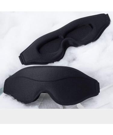 100% Blackout 3D Sleep Mask for Side Sleepers - Comfort Eye Shade Cover 2 Pcs for Travel Yoga & Napping - Buy Online on GoSupps.com