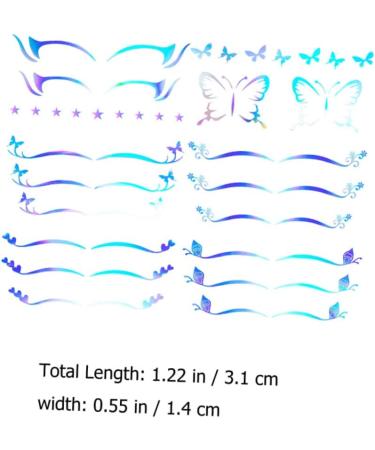  POPETPOP POPETPOP 18 Sheets Eye Liner Stickers Temporary Eyeshadow Stars Stickers Eyeliner Stickers Cosmetics Eye Shadow Eye Liner Butterfly Stickers Lightning - Buy Online on GoSupps.com