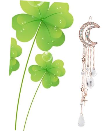 minkissy Bridal Hair Clip Headwear for Women Tiara for Girls Crystal Charms Hair Clip Tassel Hair Pin Bead Tassel Barrette Hair Accessories Tassel Drop Hair Clip Moon Hair Barrette Headgear - Buy Online on GoSupps.com