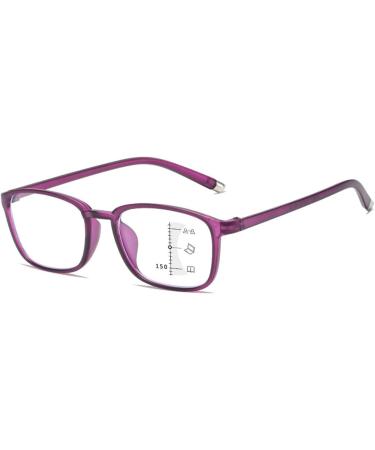 Ultra-Light TR90 Multifocus Reading Glasses - Anti-Blue Light Fashionable Zoom - Gray Frame 3.50 - Buy Online on GoSupps.com