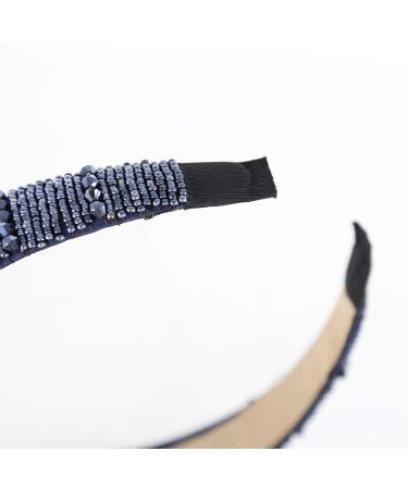 BTWTRY Navy Blue Crystal Headband - Handmade Fashion Hair Accessory for Women and Girls - Buy Online on GoSupps.com