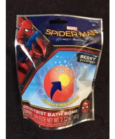 Spiderman Color-Twist Kids Bath Bomb Fizzie- 1 Pack