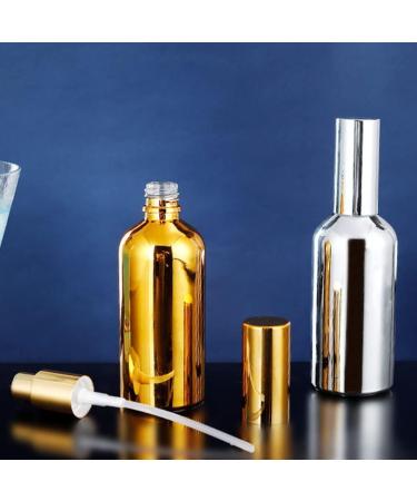 2 x Martini Bar Mister Sprayer Bottles - Refillable Glass Cosmetic Containers for Cocktails - Gold & Silver - Buy Online on GoSupps.com