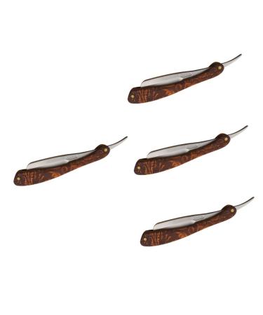 Beaupretty 4 pieces of safety razor hairdressing blades razor razor for daily use folding knife hairdresser made of stainless steel hairdresser for men scratch -resistant