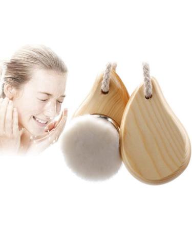 Facial Cleanser Brush with Wood Handle Cleansing Bristle Face Care Clean Tool - Buy Online on GoSupps.com