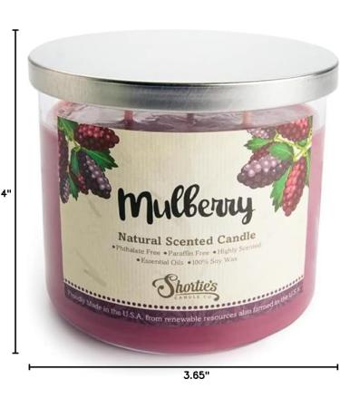 Mulberry Natural 3 Wick Candle - 100% Soy Essential Oils Clean Burning Phthalate & Paraben Free - 14.5 Oz | International Shipping - Buy Online on GoSupps.com