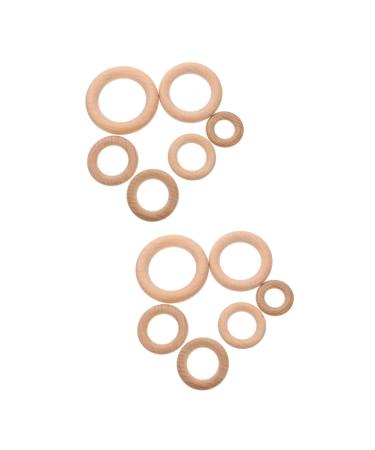 Ibasenice wooden rings 12 pc molar wooden circle accessories -Holz ring Accessories for bite rings made of wood for babies made of wood unfinished wooden ring beech toys newborn wooden gifts