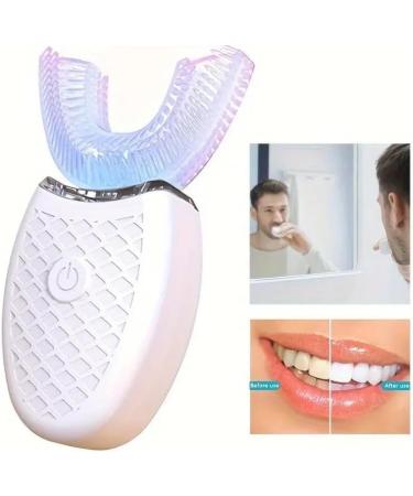 ZHENGE U-Shaped Ultrasonic Electric Toothbrush - 360 Mouth Cleaning LED Light IPX7 Waterproof 3 Cleaning Modes & Whitening - Buy Online on GoSupps.com