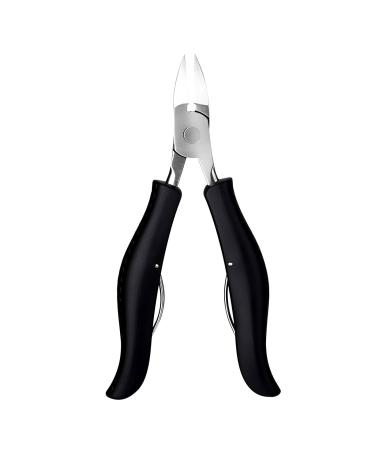 YCLFHOO Toe Nail Clipper for Thick Nails Ingrown Toenails Trimmer Precision Toe Clipper for Professional Podiatrist and Men Women Elderly Heavy Duty Stainless Steel Nail Cutter-Black