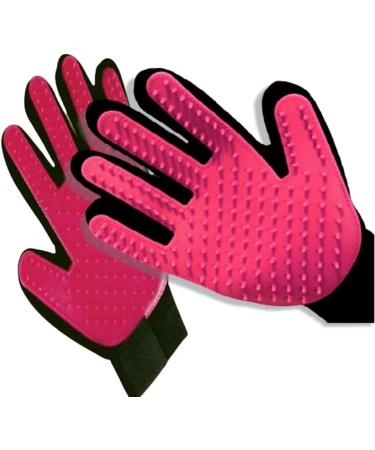 Pet Dog Cat Grooming Glove Pet brushes for shedding Massage Glove for Long and Short Hair dog grooming brush for Gentle Massage Dog brushes for grooming Glove Mitt for Dogs Rabbits&Horses (pink) - Buy Online on GoSupps.com