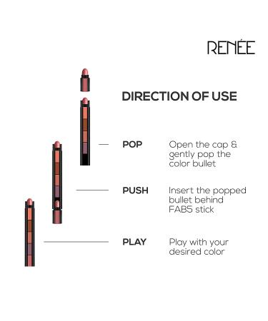 RENEE Fab 5 Nude 5-in-1 Lipstick 7.5gm - Long-lasting, moisturizing lipstick for beautiful lips - Buy Online on GoSupps.com