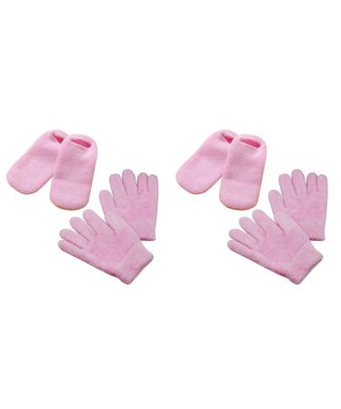 Beaupretty Paraffin Paraffin 4pairs Spa Hands and with Healing Skin Moisturizing Dry Hand for Overnight Softening Hydrating Socks Re Essential Cracked Gloves Infused Oil Skins Feet