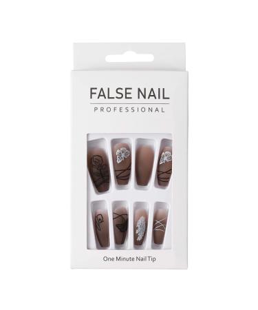Brishow Black Butterfly Press-On Nails - 24 pcs for Women & Girls | Artificial Stick-On Nails for Easy Application - Buy Online on GoSupps.com