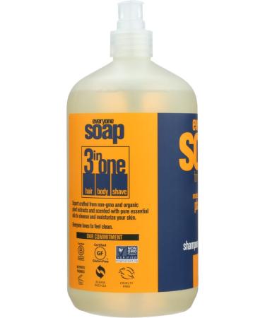 EO Everyone 3-in-1 Soap for Men - Cedar + Citrus - 32 fl oz | Hands Face Body | Best International Shipping - Buy Online on GoSupps.com