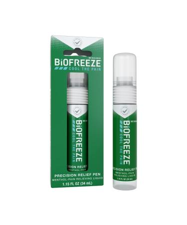 Biofreeze Precision Relief Pen 1.15 Fl. OZ Powerful Topical Pain Reliever For Aches And Pains Of Muscles And Joints From Simple Backache Arthritis Strains Bruises and Sprains (Packaging May Vary)