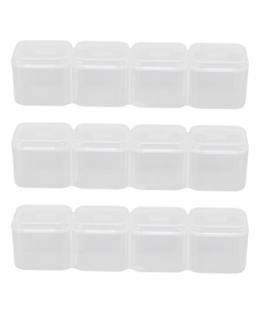 Ververt Touch denture case 3-part set portable storage container for false teeth for men and women pills organizers