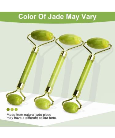 Uraqt Gua Sha & Facial Roller Set - Green Jade Massager for Skincare Fine Line Reduction & Valentine's Day Gifts - Buy Online on GoSupps.com