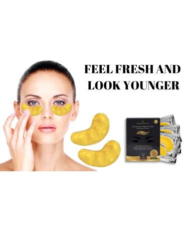 Bisou Bisou Bisou 48 Pairs 24K Gold Under Eye Patches & Lip Mask Set | Dark Circles, Puffiness, Wrinkles | Hydrogel, Collagen Infused - Buy Online on GoSupps.com
