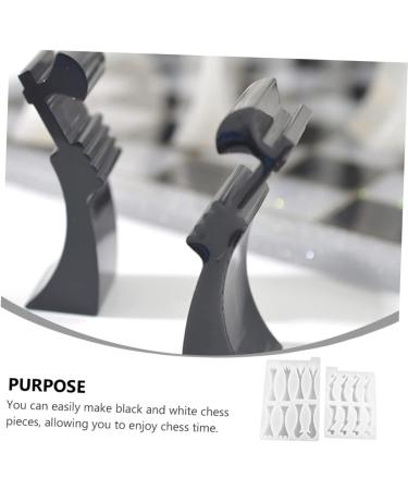 STOBOK 2pcs Chess Mold Molds for Resin Epoxy Resin Craft Molds Candy Molds Silicone Chocolate Mold Molds for Chocolate Candle Kit Crystal Silica Gel 3D Clay White Manual - Buy Online on GoSupps.com