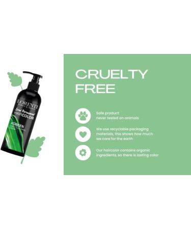 Lorenti Semi Permanent Direct Coloring Cream | Long Lasting Hair Colour Result | Green 250ml - Buy Online on GoSupps.com
