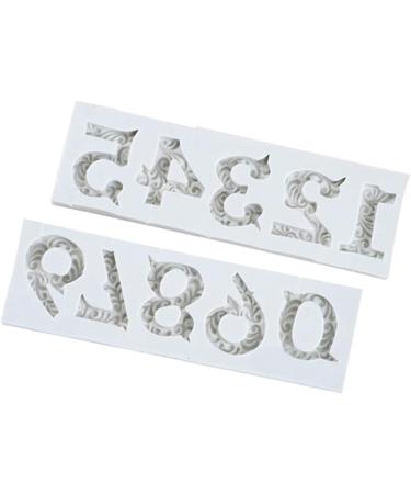 HOMSFOU 1 Set Non Stick Nonstick Home Baking Cake Mould Cake Molds Silicone Mold De para Gelatinas Silicone Baking Mold Numbers Baking Molds Chocolate Fondant Cake White - Buy Online on GoSupps.com