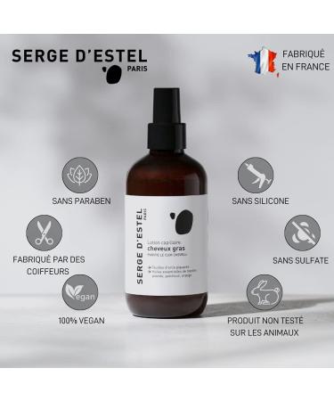 SERGE D'ESTEL PARIS Oily Hair Lotion 200ml Purifies Cleanses the Scalp Regulates Excess Scalp Sebum Soothes Itching 100% Vegan Formula Made in Paris - Buy Online on GoSupps.com