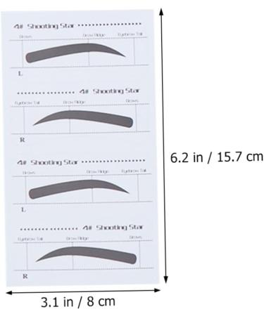 Beavorty 4 Sets stencil eyebrow shape eyebrow card eyebrow stencil sticker plastic sleeve cosmetic - Buy Online on GoSupps.com