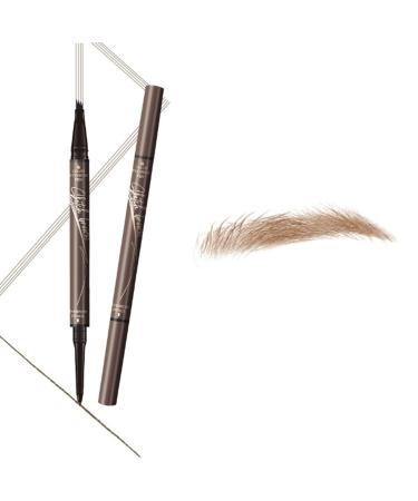 2 in 1 Magic Eyebrow Pencil 4 Tips, Sweatproof Microblading Eyebrow Pencil, Contouring Pen, Eyebrow Brush, Waterproof 3D Microblading Eyebrow Pencil for Makeup