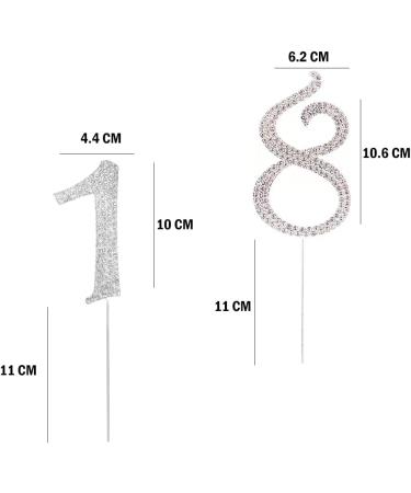 Buy Silver Rhinestone Happy Birthday Cake Topper | Perfect Cake Decoration for Celebrations - International Shipping - Buy Online on GoSupps.com