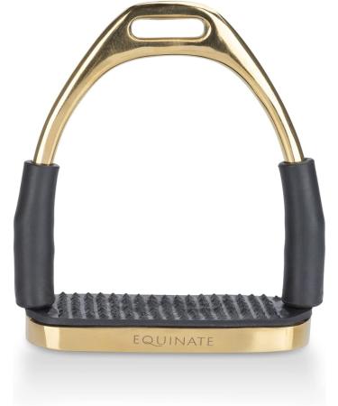 Equinate Safety Bars Fremont 10cm Gold - Anti-Slip Rubber Tread - Stirrup for Adults & Children - 2 Pieces for Ankle Support - Buy Online on GoSupps.com