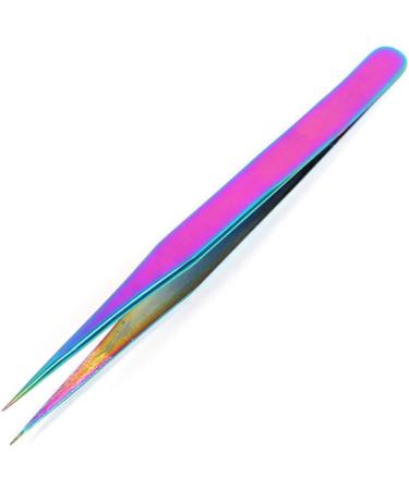 Buy Zhiwenczz Stainless Steel Eyelash Tweezers - Rainbow Curved & Straight Multi-Purpose Pliers for Fake Eyelash Extensions - Professional Quality Tools - Buy Online on GoSupps.com