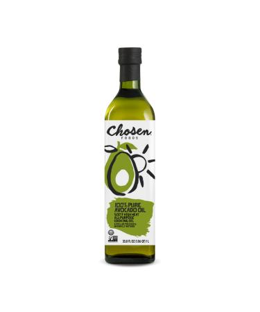 Chosen Foods 100% Pure Avocado Oil 1 L (2 Pack), Non-GMO, for High-Heat Cooking, Frying, Baking, Homemade Sauces, Dressings and Marinades