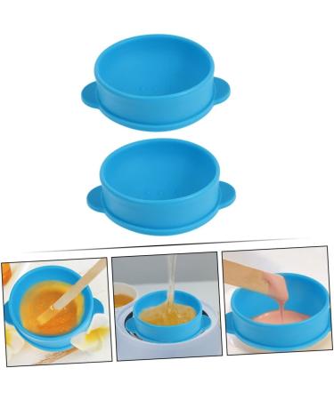 Stobok 8-Piece Silicone Waxing Bowl Set - Non-Stick Hair Removal Wax Heating Containers | 4 Blue Bowls (13.2x11cm) for Easy Stirring & Cleanup - Buy Online on GoSupps.com