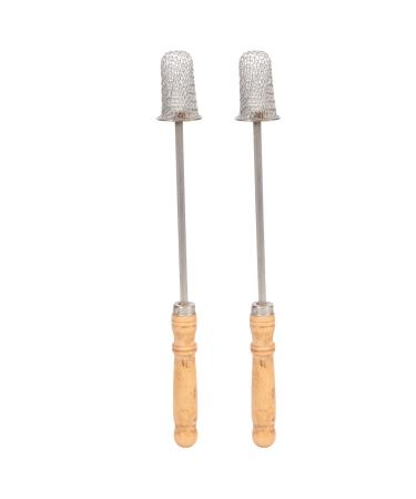 Cupping stick fire-tied rod 2 pieces of stainless steel traditional reusable cupping long wooden handle with scalding protection