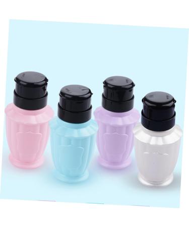 Housoutil Travel Pump Bottle Alcohol Dispenser Bottle Nail Remover Bottle Press Pump Bottle Travel Dispenser Push down Liquid Dispenser Empty Purple Nail Polish Cosmetic medium Purple - Buy Online on GoSupps.com