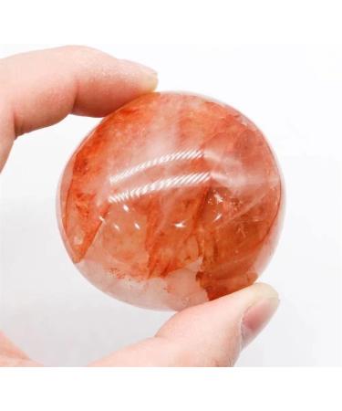 Specimen 1pc Natural 50mm-55mm Fire Quartz Palm Crystal Stone Giftfor DecorationStone Stone Crystal Reiki - Buy Online on GoSupps.com
