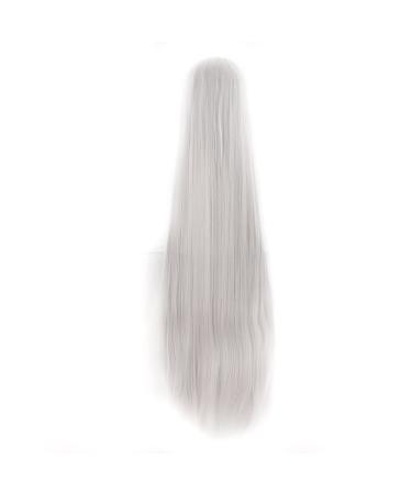 MapofBeauty 40 Silver Gray Anime Costume Long Straight Cosplay Wig - Perfect Party Accessory - Buy Online on GoSupps.com