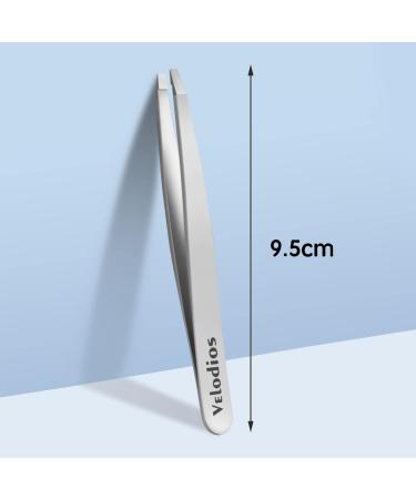 Velodios Professional Precision Tweezers - Best for Eyebrow, Facial & Chin Hair Removal - Premium Stainless Steel Flat Tip for Women - Buy Online on GoSupps.com
