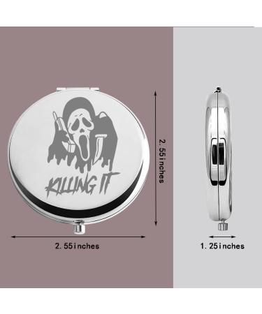TGBJE Horror Movie Lover Gift Killing It Pocket Mirror Horror Movie Inspired Gift Ghost Face Compact Mirror Halloween Party Gift (Killing it Mirror) - Buy Online on GoSupps.com
