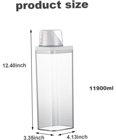 Washing Powder Storage 1900Ml Laundry Detergent Dispenser with Measuring Cup Moisture-Proof Reusable Empty Soap Detergent Box Container Laundry Detergent Storage - Buy Online on GoSupps.com