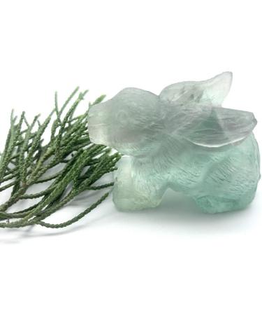 Natural Crystal Rough Specimen 1pc Natural Fluorite Rabbit Animals Crystal Stone Carved Figurine Stone Room DecorationCrystalsStone Home Goods - Buy Online on GoSupps.com
