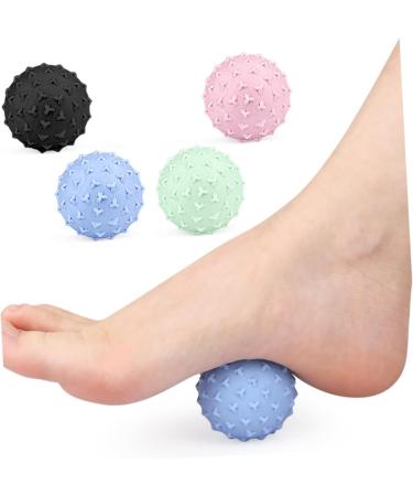 Beavorty Triangular Nail Fascia Massage Balls - 4 Pack Deep Tissue Roller for Foot & Body - TPE Lacrosse Balls for Plantar & Fitness - Buy Online on GoSupps.com