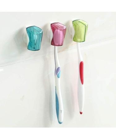 3-Piece Suction Cup Toothbrush Holder Set - Bathroom Storage Rack for Family - Silver Cream Filter & Squeezer - Buy Online on GoSupps.com